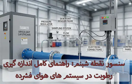 سنسور نقطه شبنم: راهنمای کامل اندازه گیری رطوبت در سیستم های هوای فشرده
